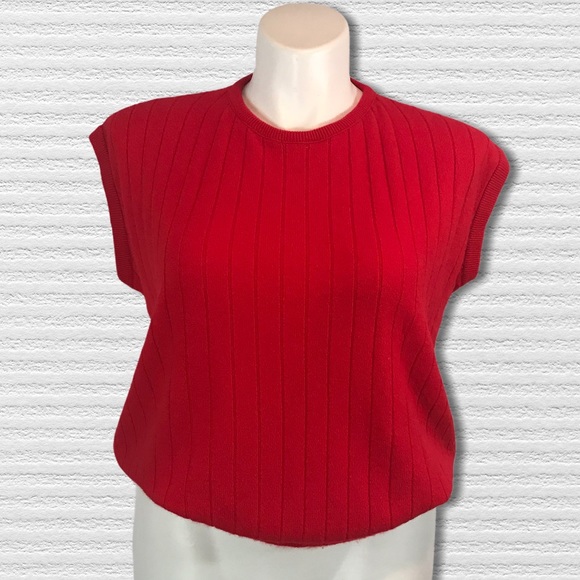 Vintage 100% 2 Ply Cashmere Ribbed Sweater Large - Picture 1 of 8